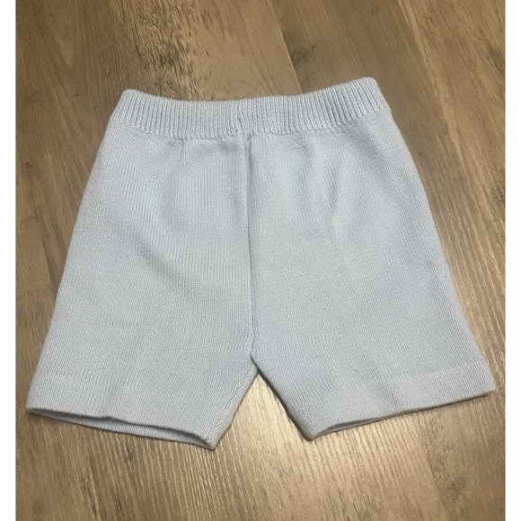 Renzo Vintage Knit Sweater Outfit Lt Blue Vest & Shorts Toddler Boy Sz 2-3T - Picture 5 of 9
